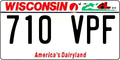 WI license plate 710VPF