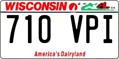 WI license plate 710VPI