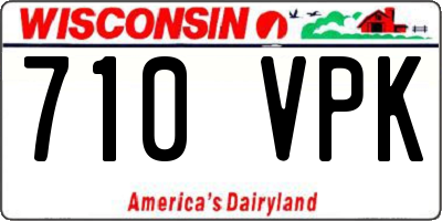 WI license plate 710VPK