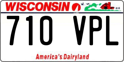 WI license plate 710VPL