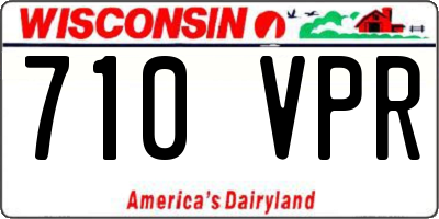 WI license plate 710VPR
