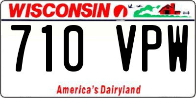 WI license plate 710VPW