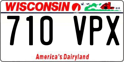 WI license plate 710VPX