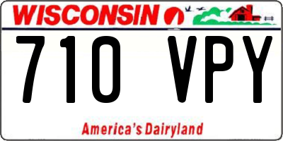WI license plate 710VPY