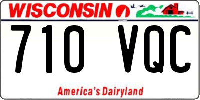 WI license plate 710VQC