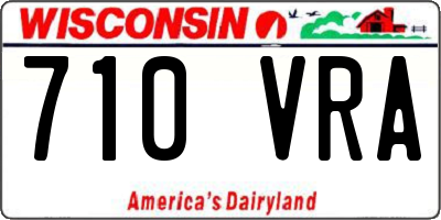 WI license plate 710VRA