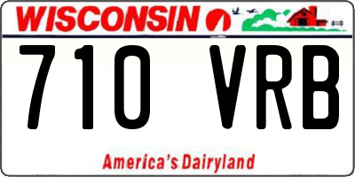 WI license plate 710VRB