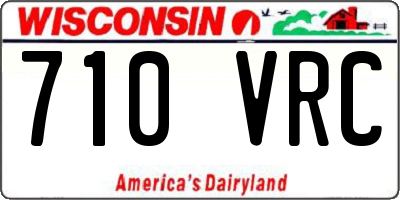 WI license plate 710VRC