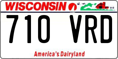 WI license plate 710VRD