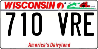 WI license plate 710VRE