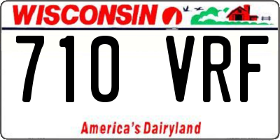 WI license plate 710VRF