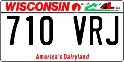 WI license plate 710VRJ