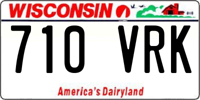 WI license plate 710VRK
