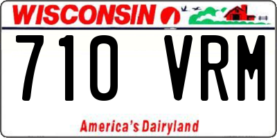 WI license plate 710VRM