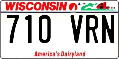 WI license plate 710VRN