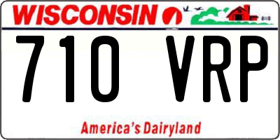 WI license plate 710VRP