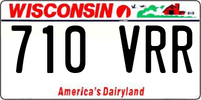 WI license plate 710VRR