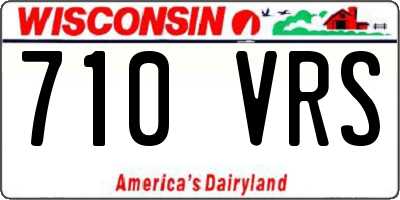 WI license plate 710VRS