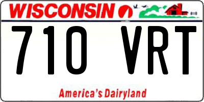 WI license plate 710VRT