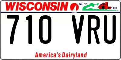 WI license plate 710VRU