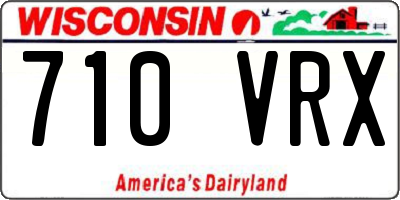 WI license plate 710VRX