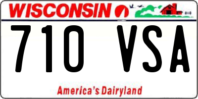 WI license plate 710VSA