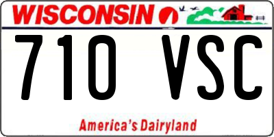 WI license plate 710VSC