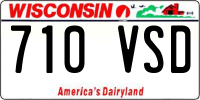 WI license plate 710VSD
