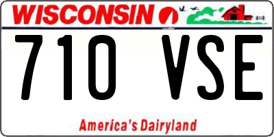 WI license plate 710VSE