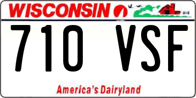 WI license plate 710VSF