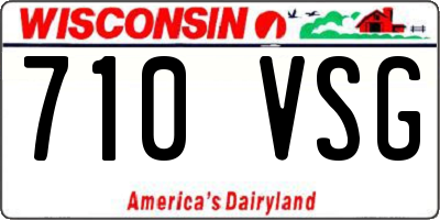 WI license plate 710VSG