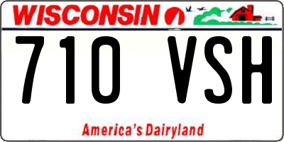 WI license plate 710VSH