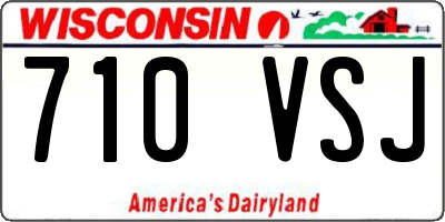WI license plate 710VSJ