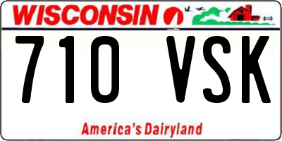 WI license plate 710VSK