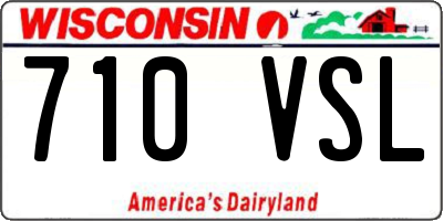 WI license plate 710VSL