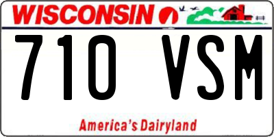 WI license plate 710VSM