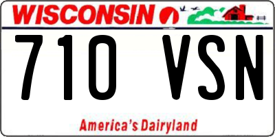 WI license plate 710VSN