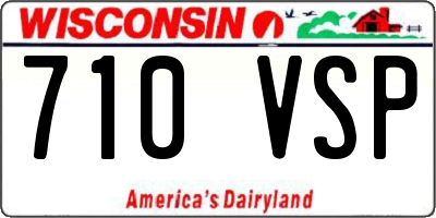WI license plate 710VSP