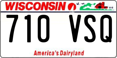 WI license plate 710VSQ