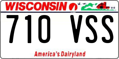 WI license plate 710VSS