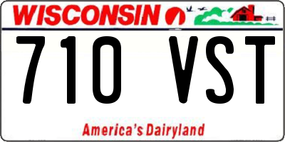 WI license plate 710VST