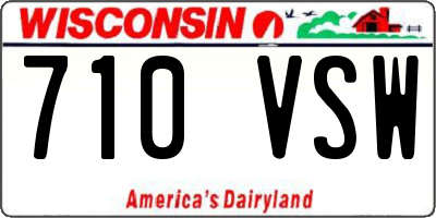 WI license plate 710VSW