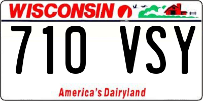 WI license plate 710VSY