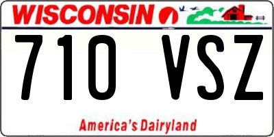 WI license plate 710VSZ