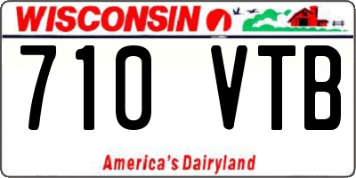 WI license plate 710VTB