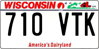 WI license plate 710VTK