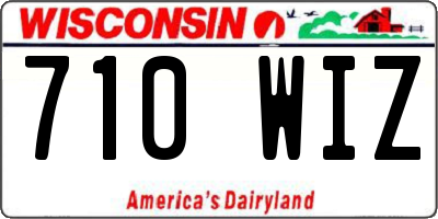WI license plate 710WIZ