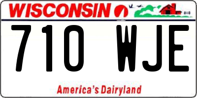 WI license plate 710WJE