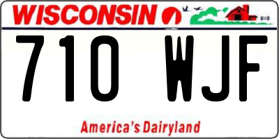 WI license plate 710WJF