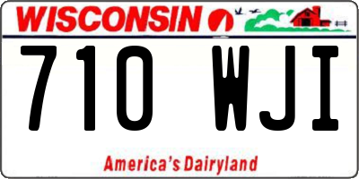 WI license plate 710WJI